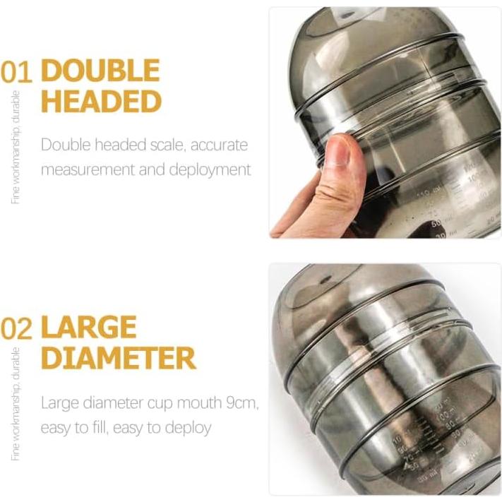 Kit de 3 Tazas de Mezcla para Tinte de Cabello LALAFINA