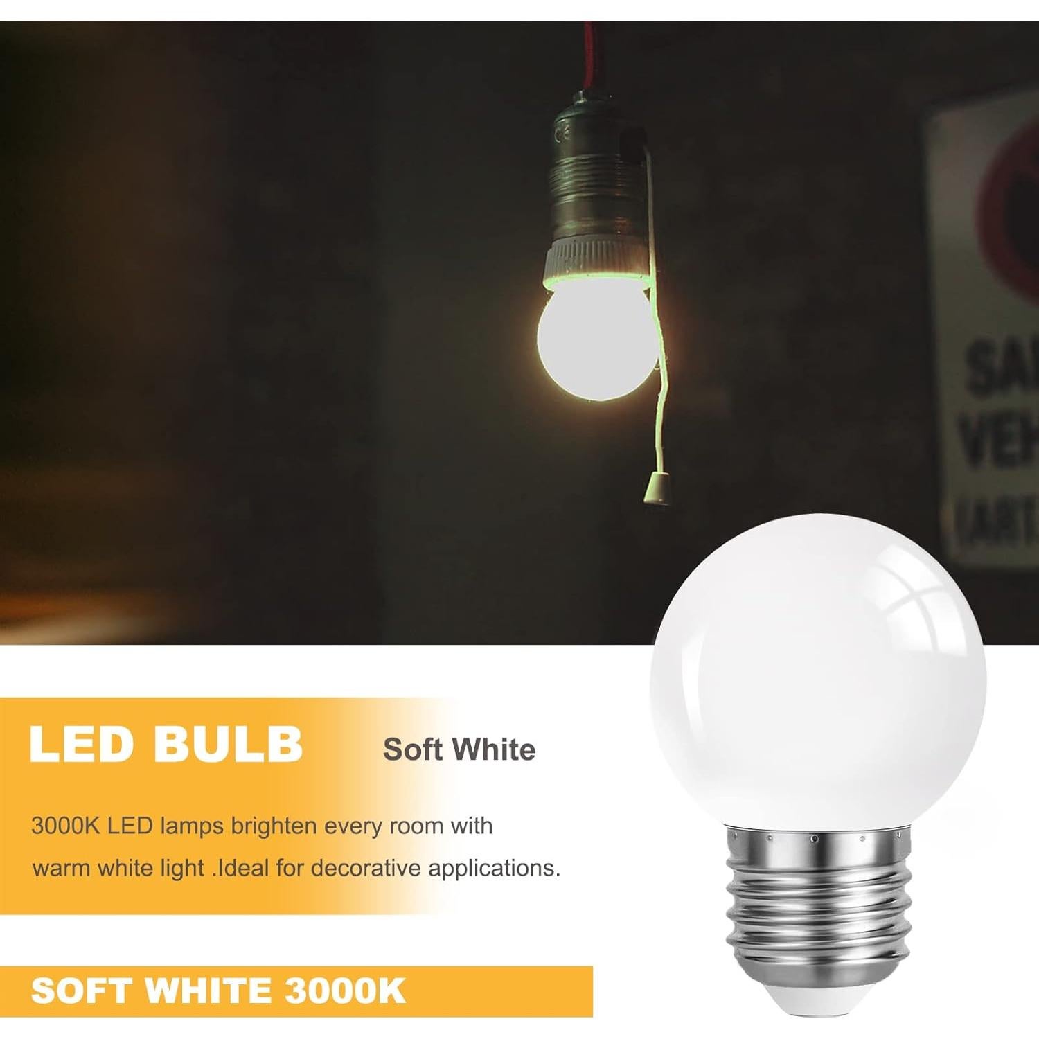 Bombilla LED E27 3W G14 20W Equivalente 3000K Paquete 10