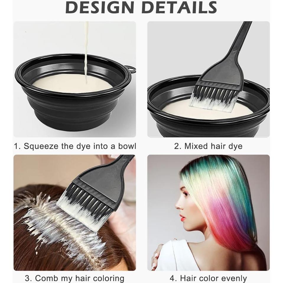 Set de Tinte para Cabello EMVANV 5 Piezas - Negro