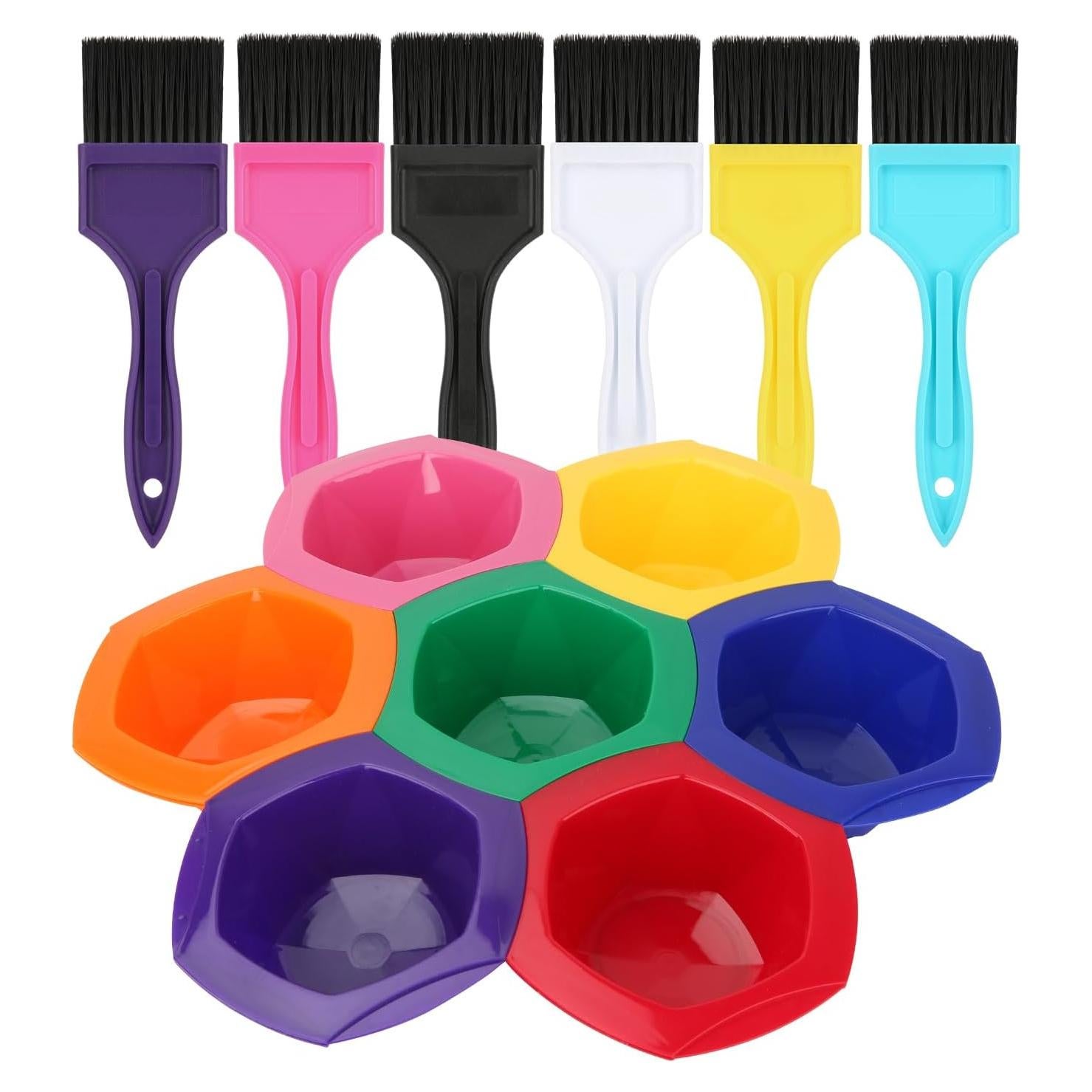 Set de 7 Boles de Tinte Arcoiris + 6 Brochas Cuidado Masculino