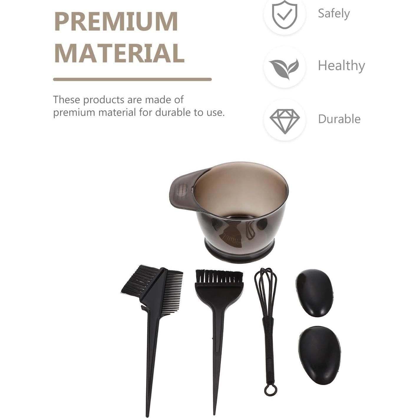 Kit de Coloración de Cabello Healifty 5 Piezas - Tazón, Brocha, Peine, Cubierta y Mezclador