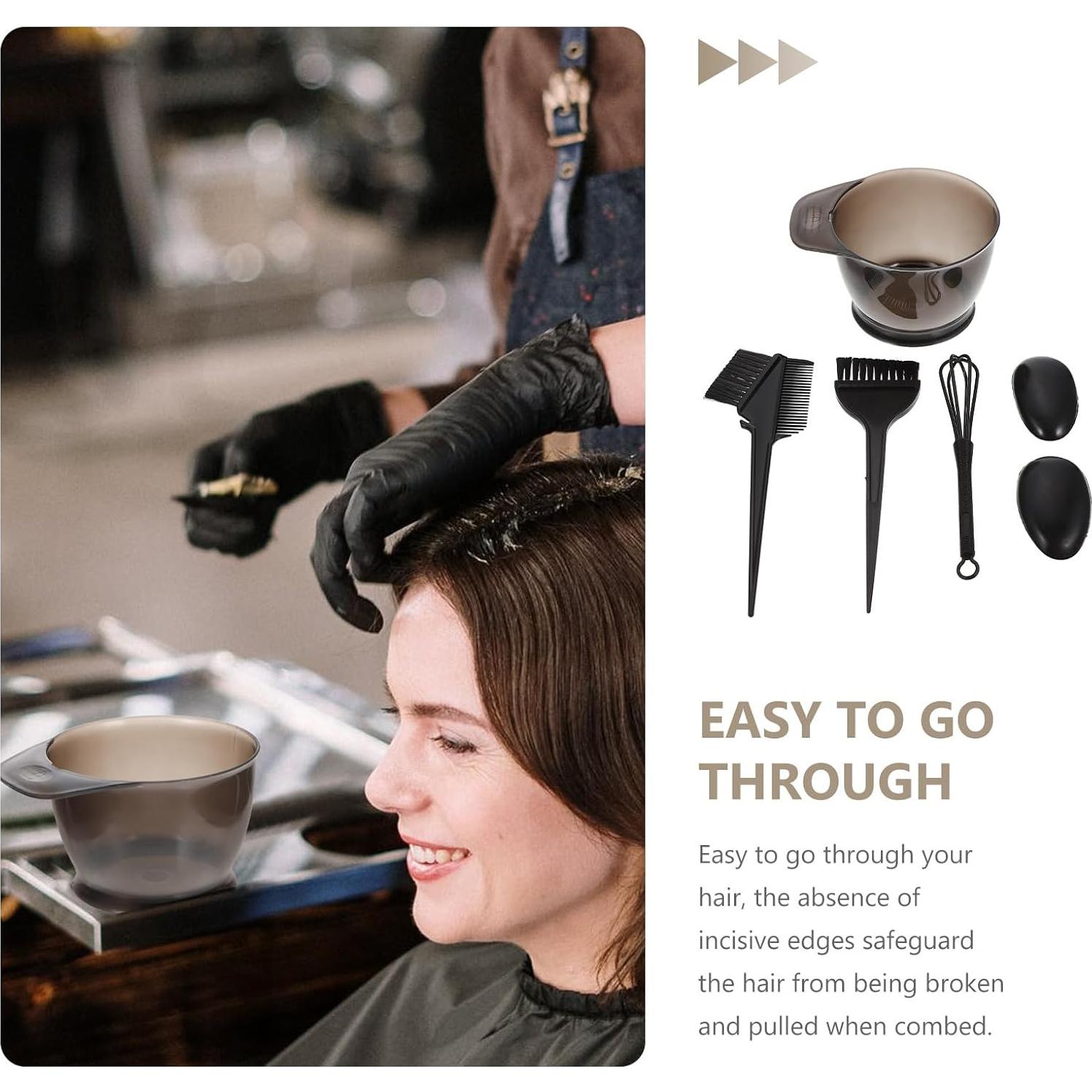 Kit de Coloración de Cabello Healifty 5 Piezas - Tazón, Brocha, Peine, Cubierta y Mezclador