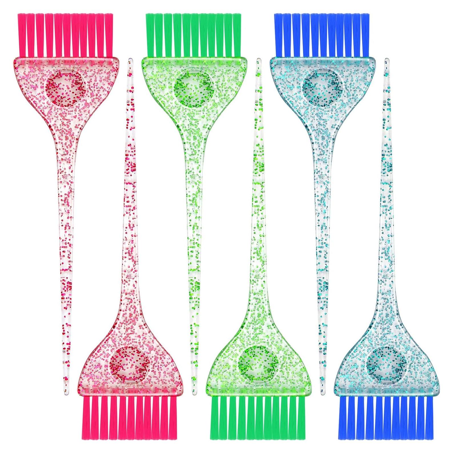 6 Cepillos de Tinte para Cabello Patelai Multicolor Suaves