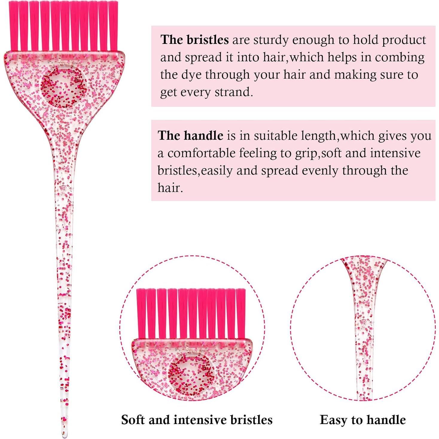 6 Cepillos de Tinte para Cabello Patelai Multicolor Suaves