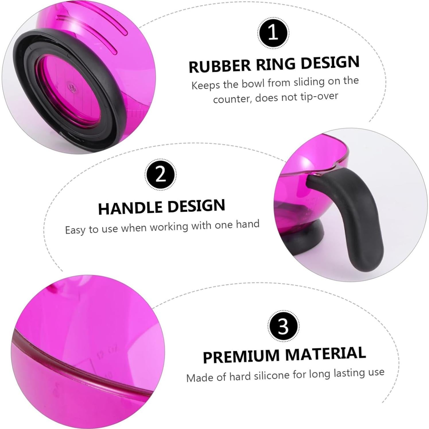 Tazón Mezclador de Tinte para Cabello Ipetboom Morado 12x7cm