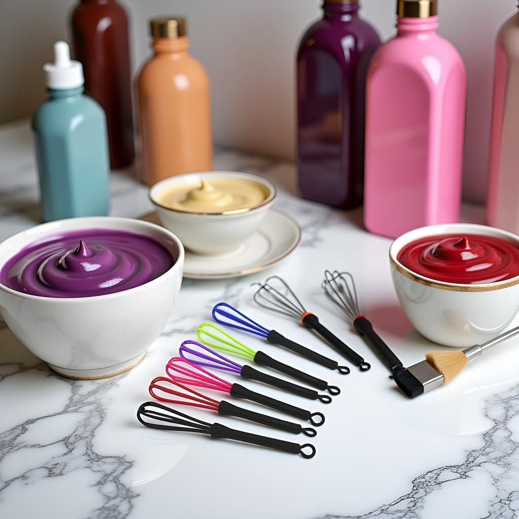 Set de 6 Mini Batidores ZGLUZP para Mezcla de Tinte 17.8 cm