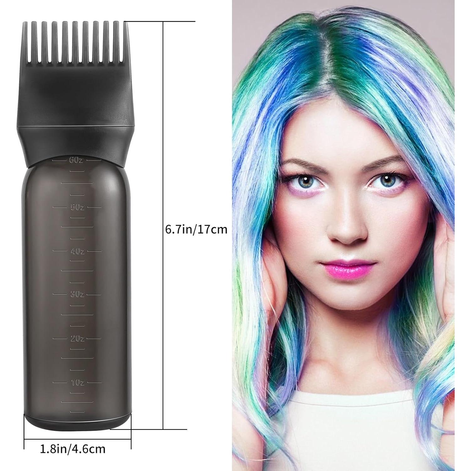 Pimoys 2 Botellas Aplicadoras de Aceite para Cabello 6 oz