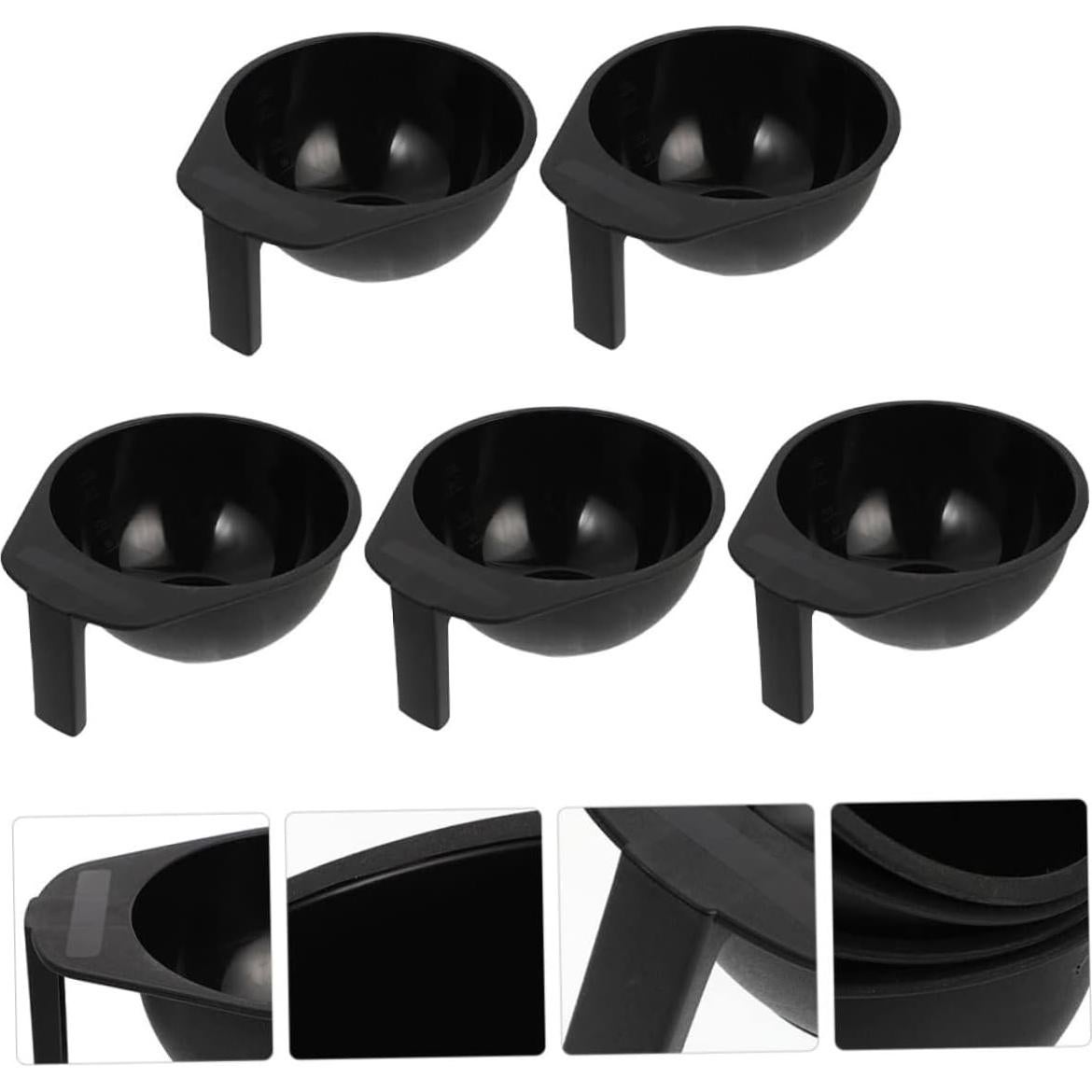 Juego de 5 Tazones Mezcladores para Tinte de Cabello Healeved