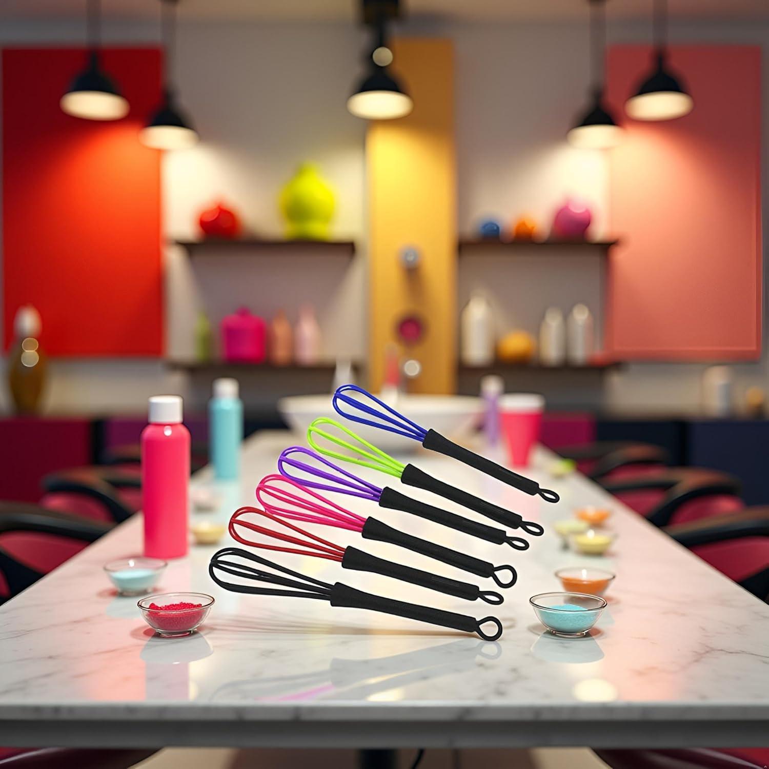 Juego de 6 Mini Batidores JJLFresheners para Tinte de Cabello