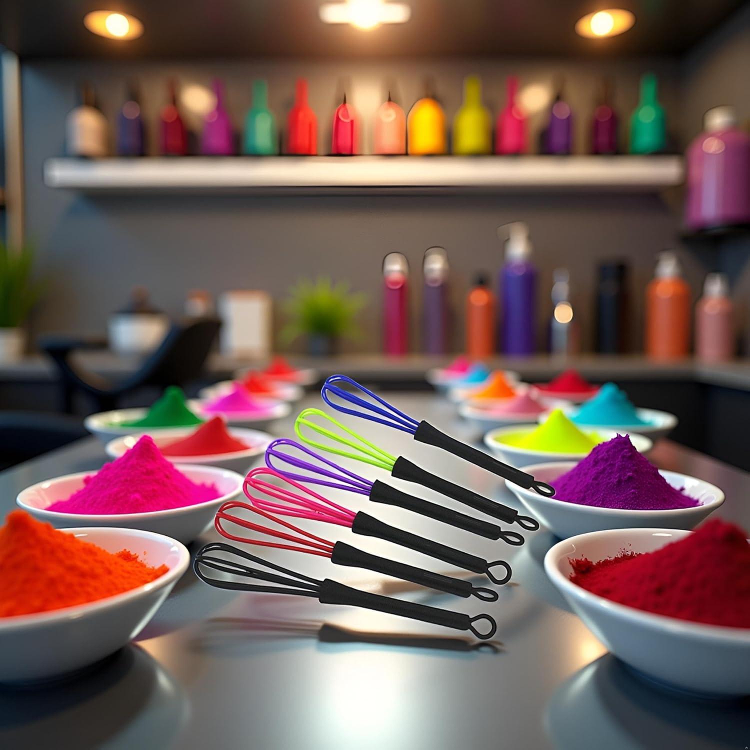 Juego de 6 Mini Batidores JJLFresheners para Tinte de Cabello