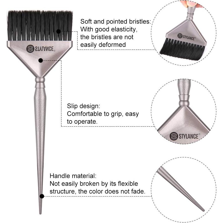 Juego de Brochas para Color de Cabello Pro Barber - 3 Piezas