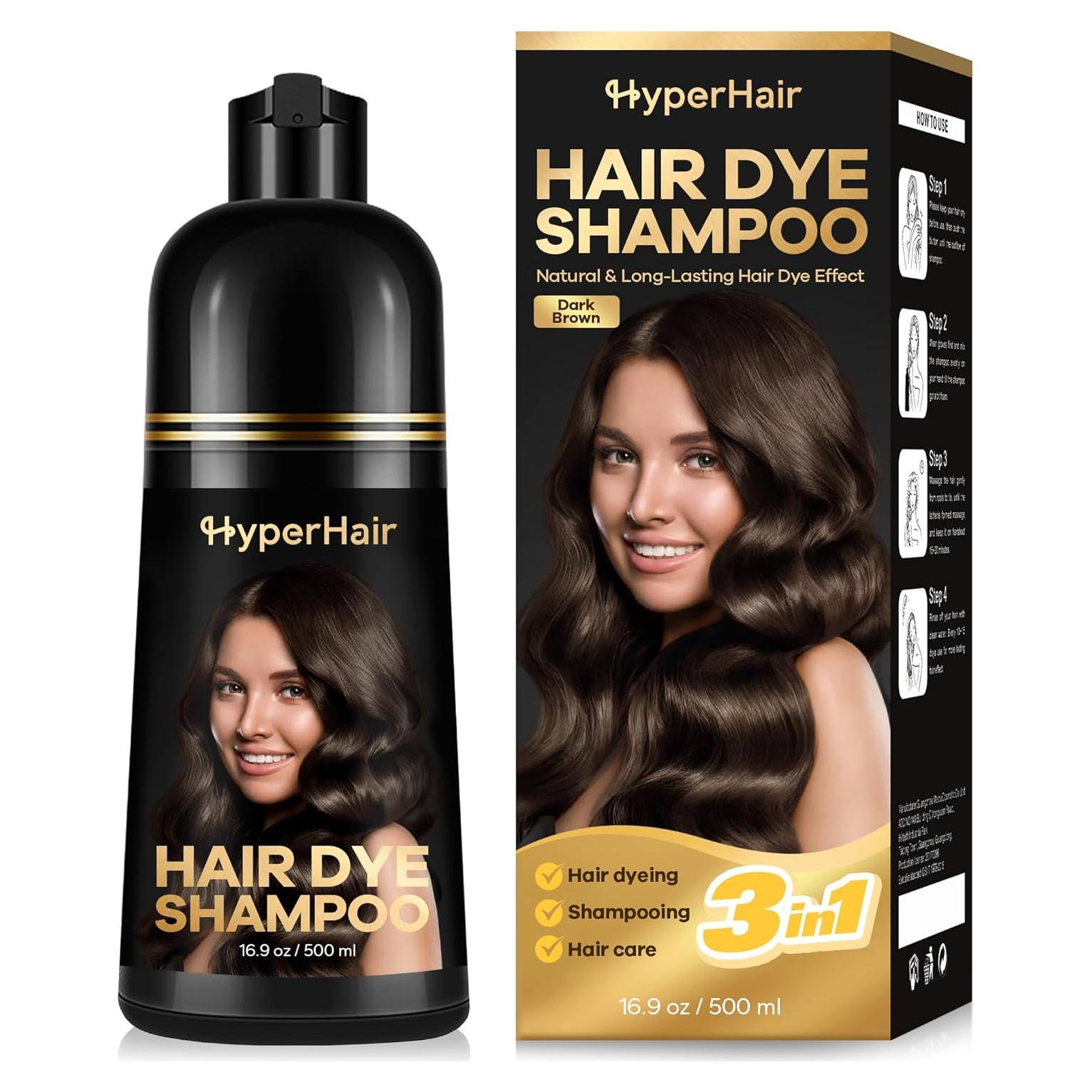 Champú 3 en 1 Octooboo para Teñir Cabello Castaño Oscuro