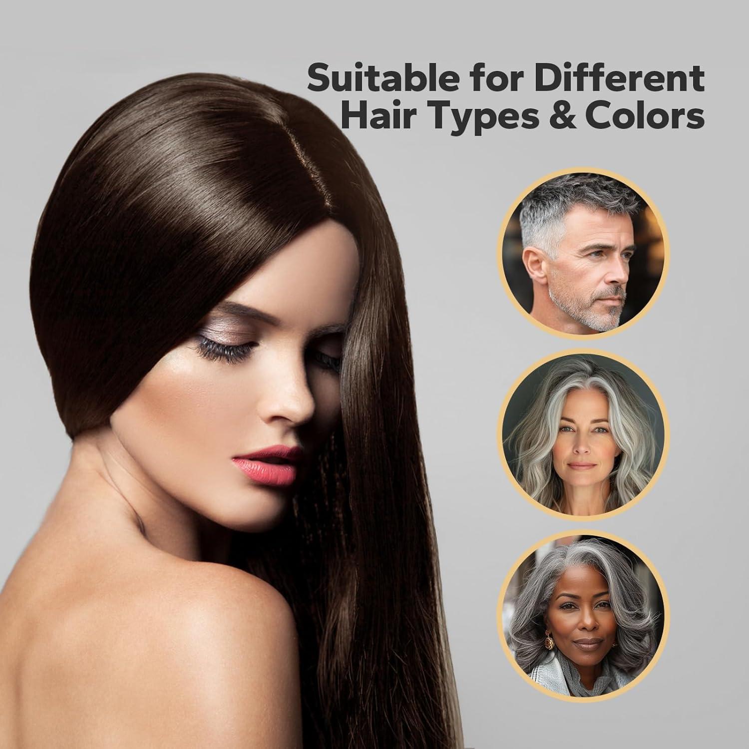 Champú 3 en 1 Octooboo para Teñir Cabello Castaño Oscuro