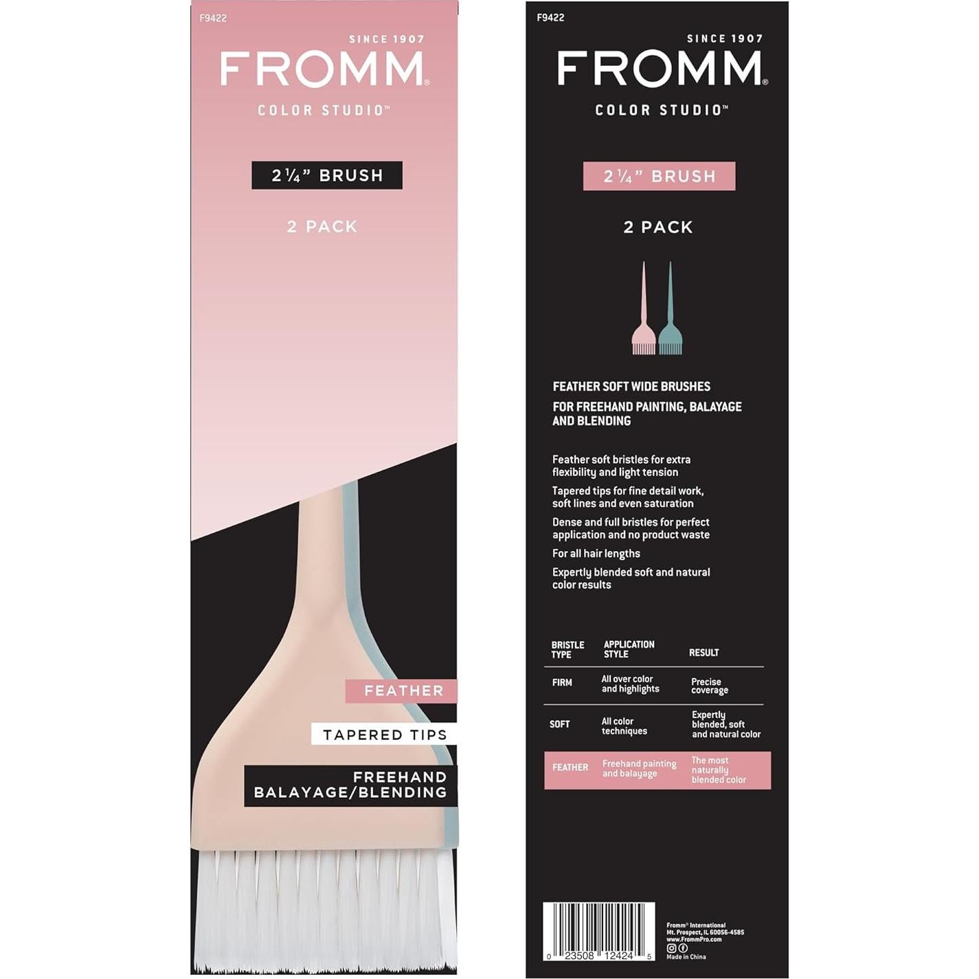 Set de Pinceles de Color Suave Ancho Fromm 2-Pack 5.72 cm