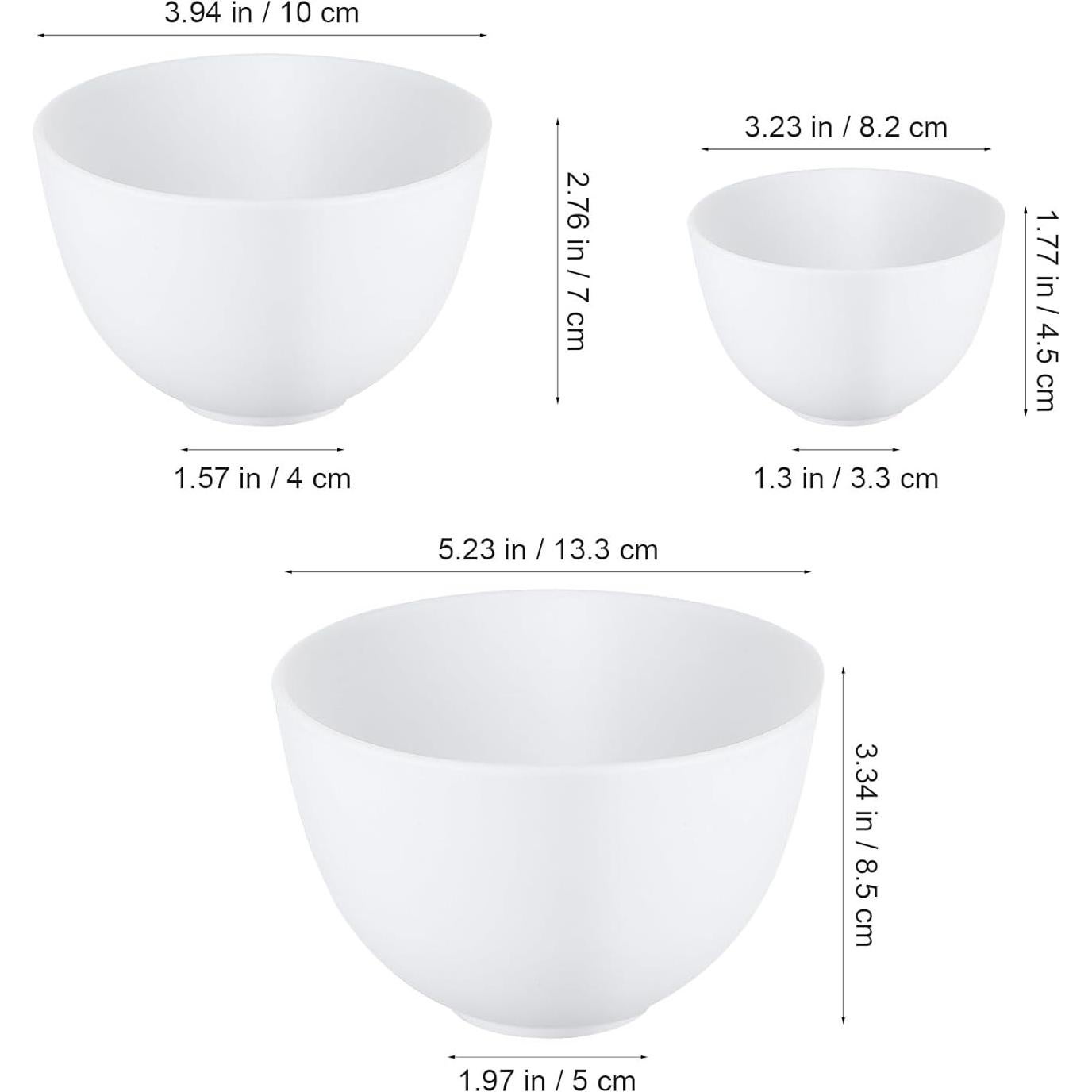 Set de Bol de Mezcla de Silicona Healifty - 3 Tamaños 8.2cm, 10cm, 13.3cm