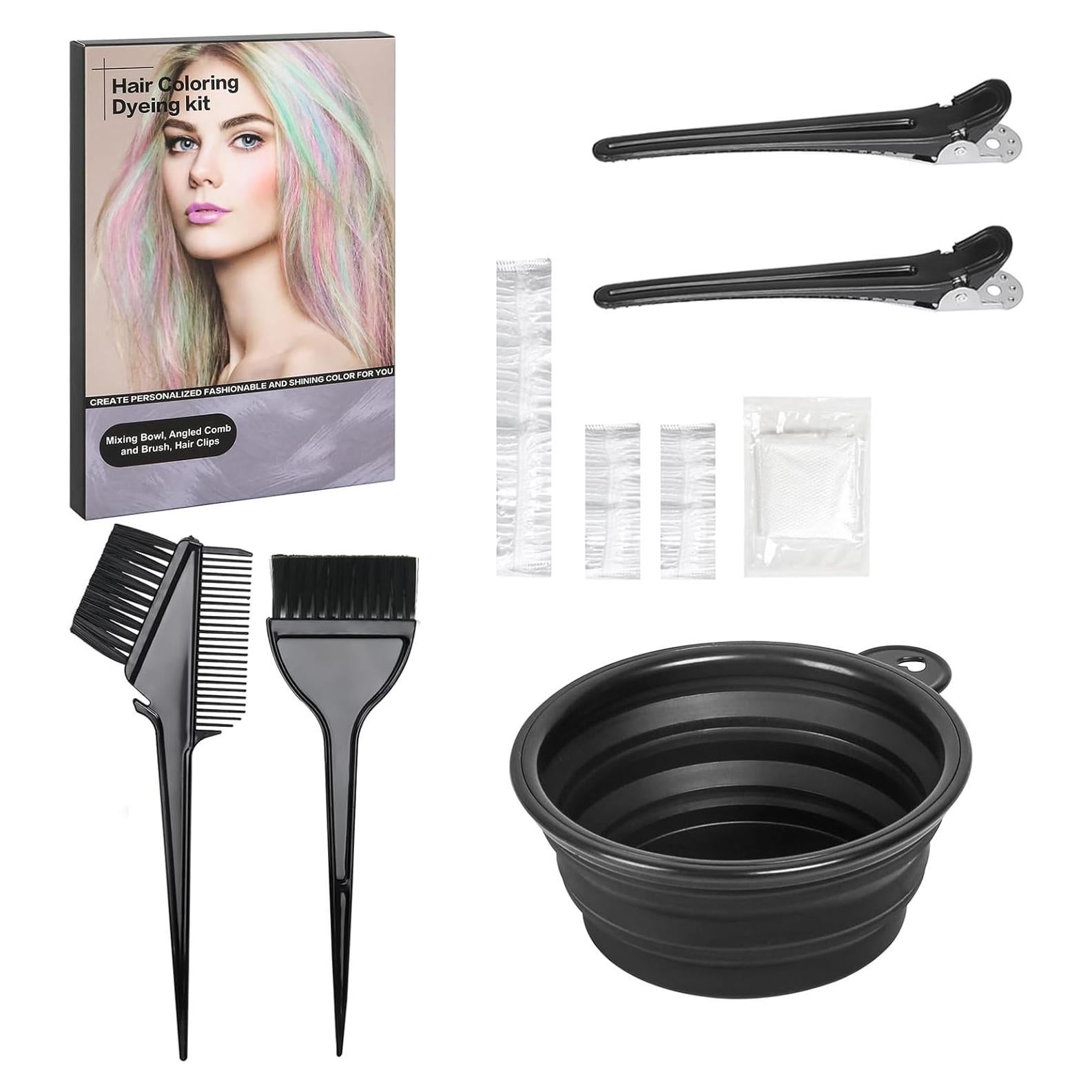 Kit de Tinte para Cabello 9 Piezas Genérico - Brochas, Tazón, Clips