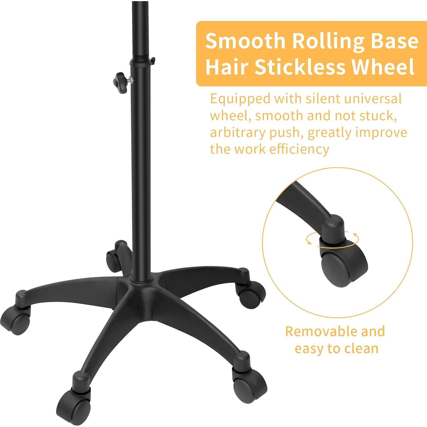 Carro de salón WANGDAWING con ruedas y 3 tazones ajustable