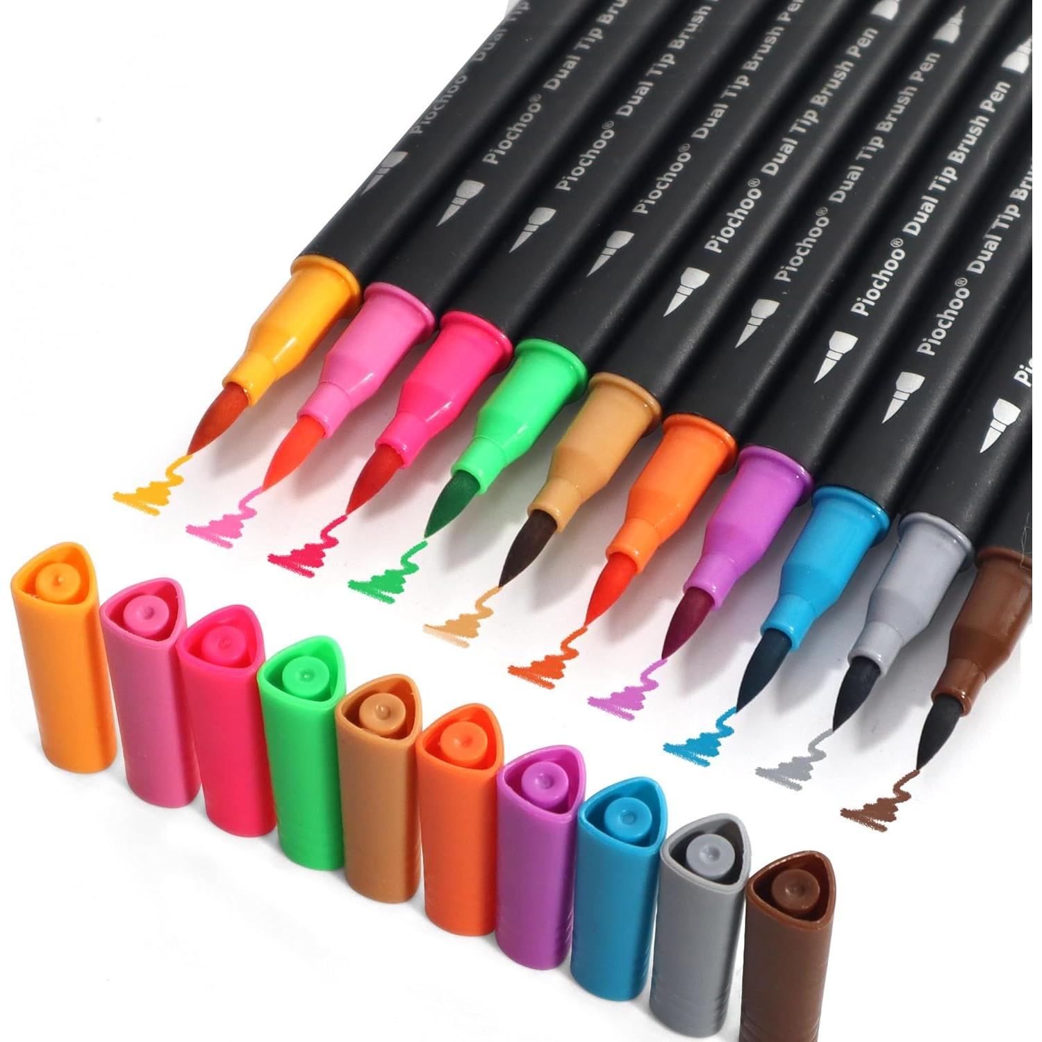 Set de 34 Marcadores de Punta Doble Piochoo para Colorear