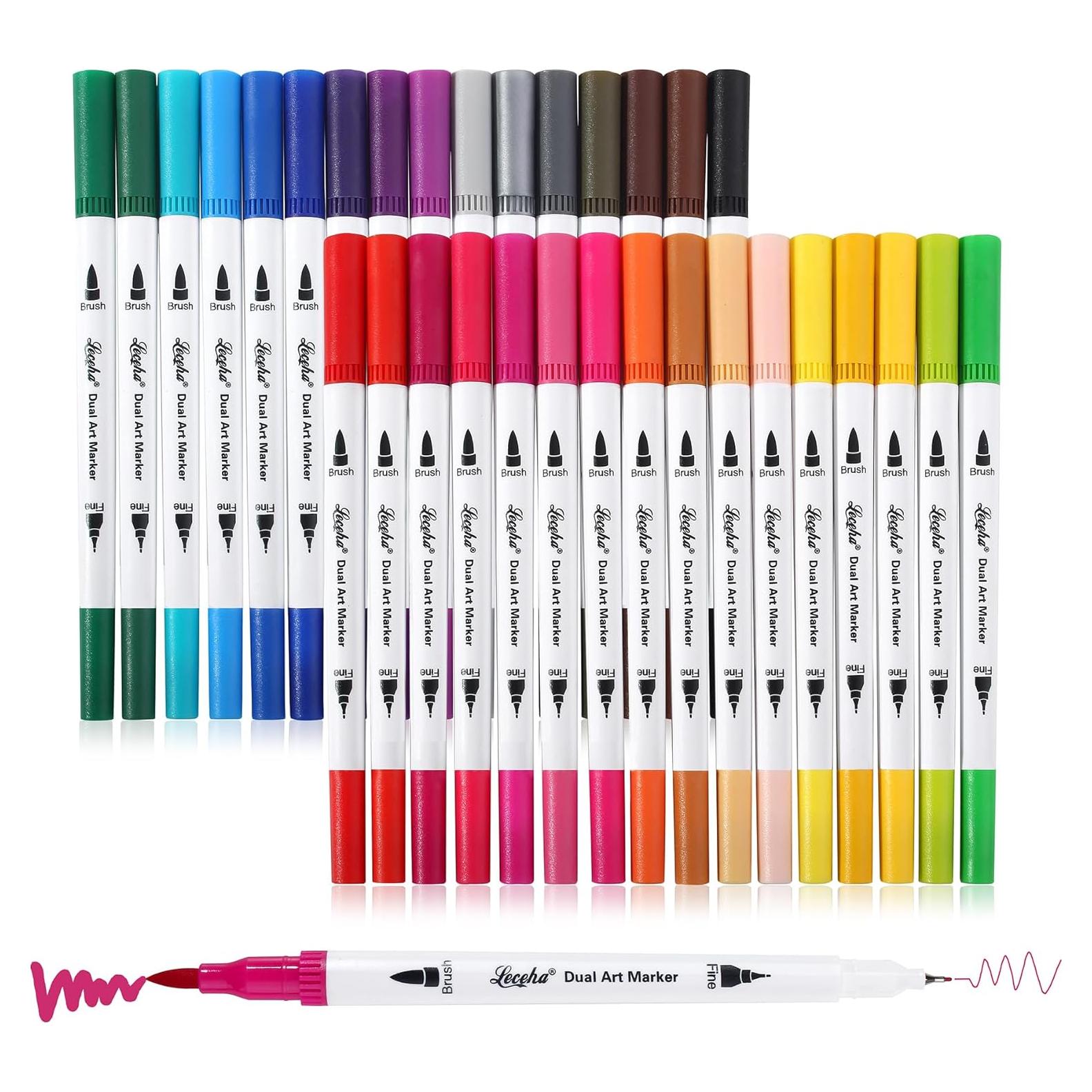 Marcadores Doble Punta Leceha 32 Unidades Multicolor