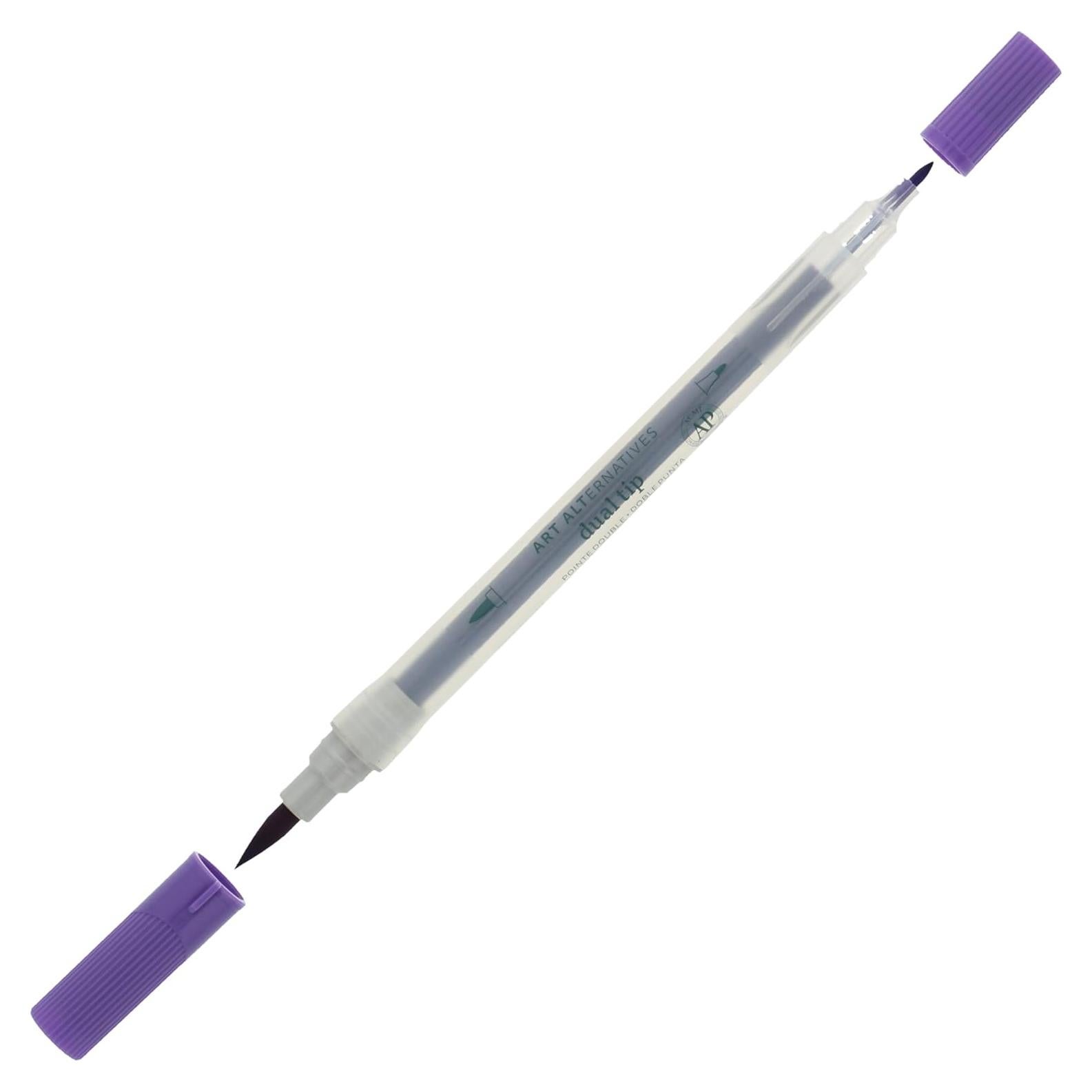Art Alternatives Dual Tip Marker, Light Purple - Brush + 2mm bullet nib - coloring, illustration, journaling, drawing, lettering