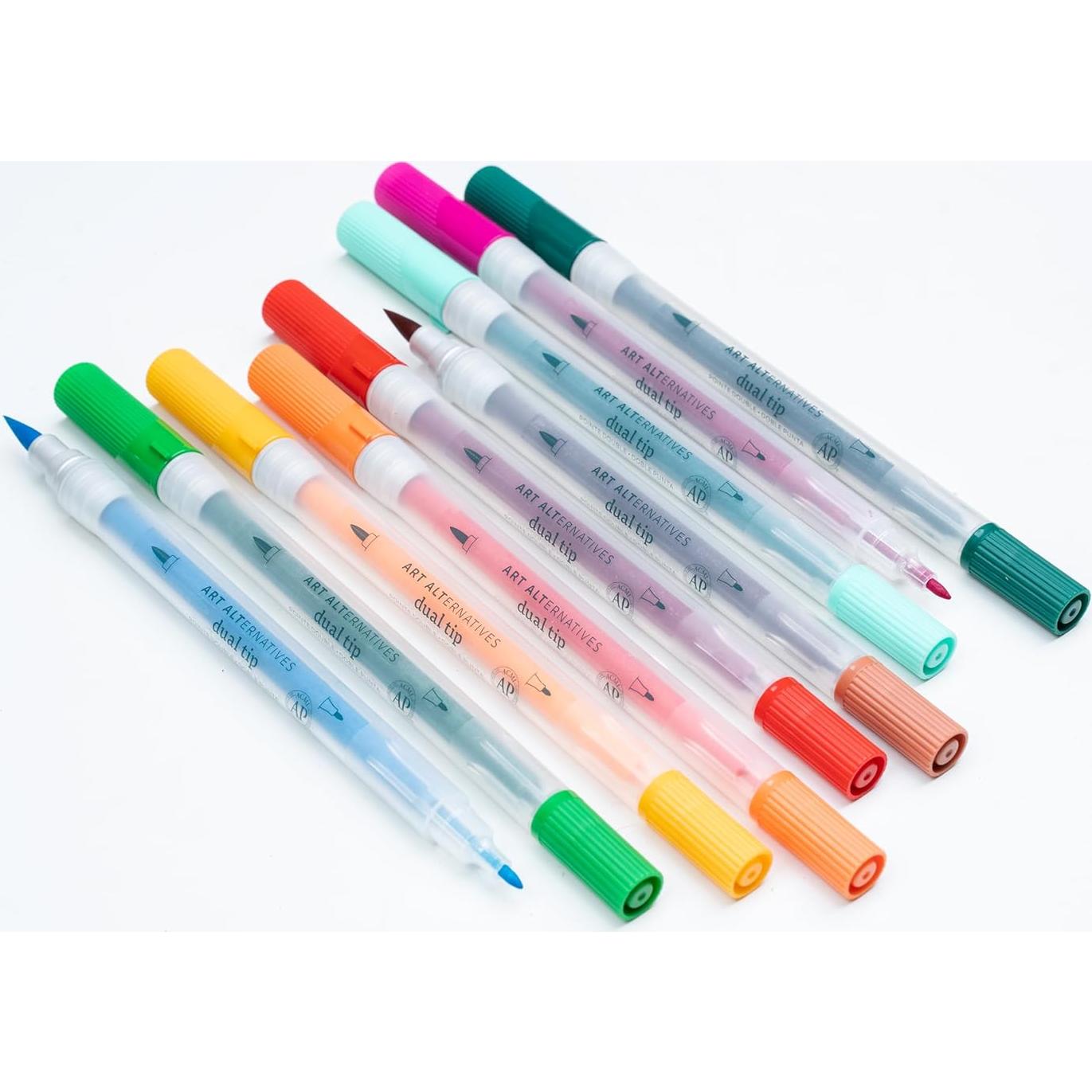 Art Alternatives Dual Tip Marker, Light Purple - Brush + 2mm bullet nib - coloring, illustration, journaling, drawing, lettering