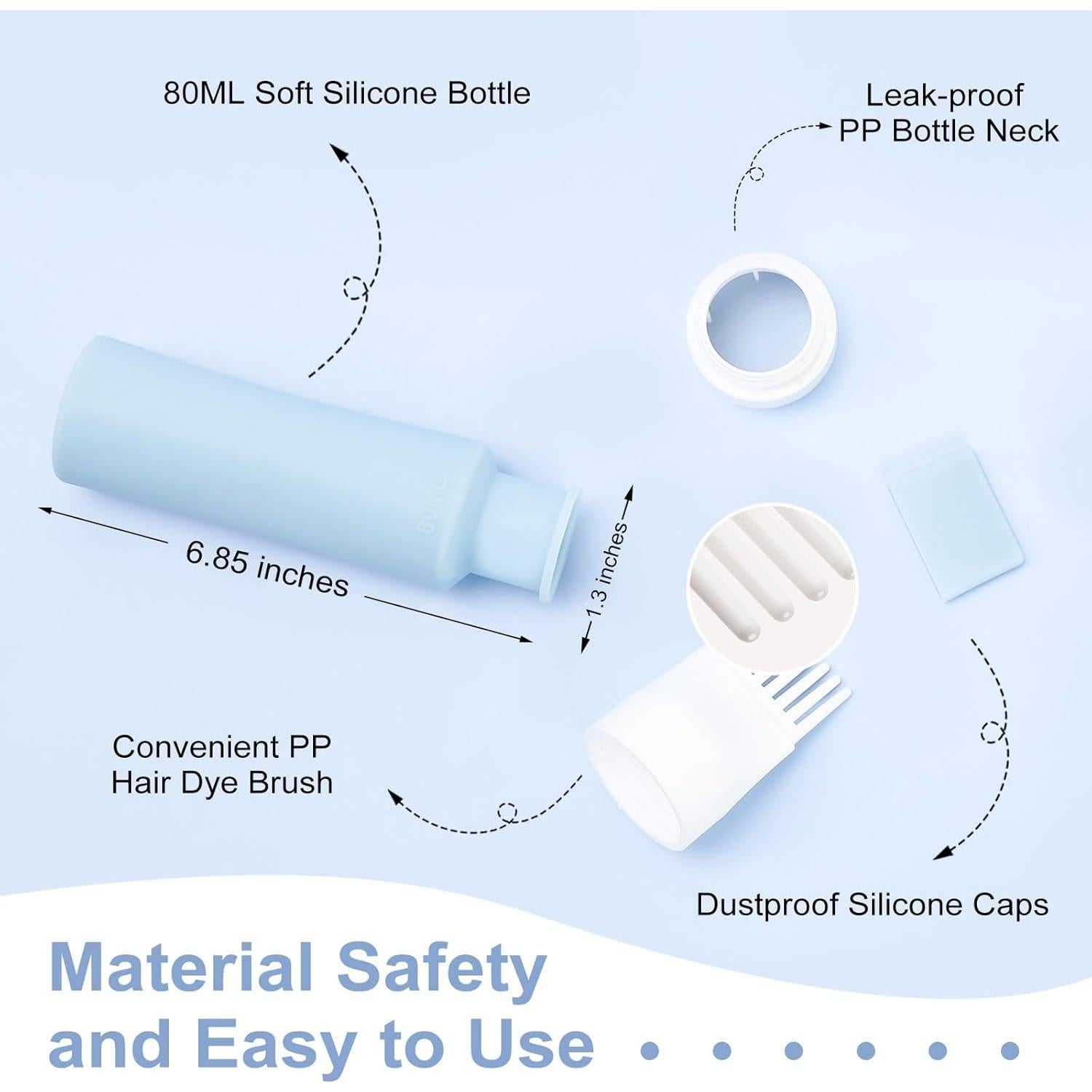 2 Botellas Aplicadoras de Aceite y Tinte para Cabello Lapfoon