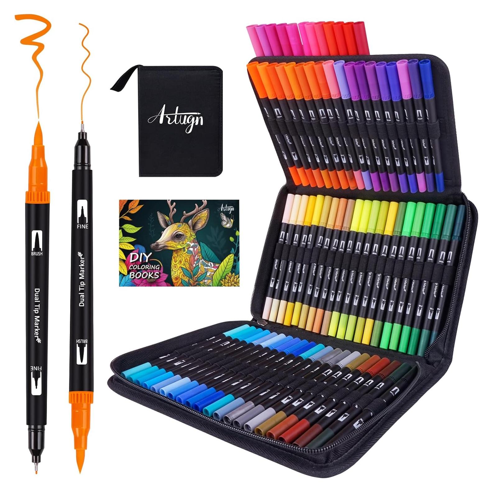 Marcadores Duales Artugn 72 Colores Punta Fina y Pincel