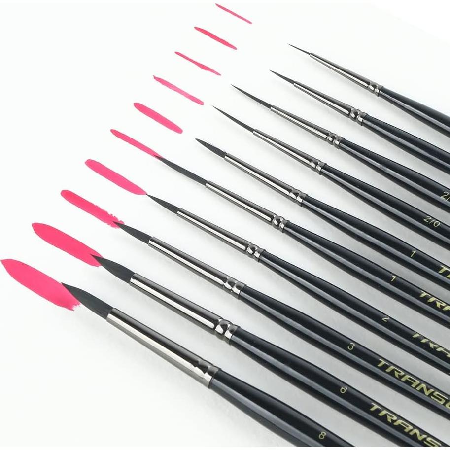 Set de Pinceles de Detalle Transon 10 Piezas para Pintura