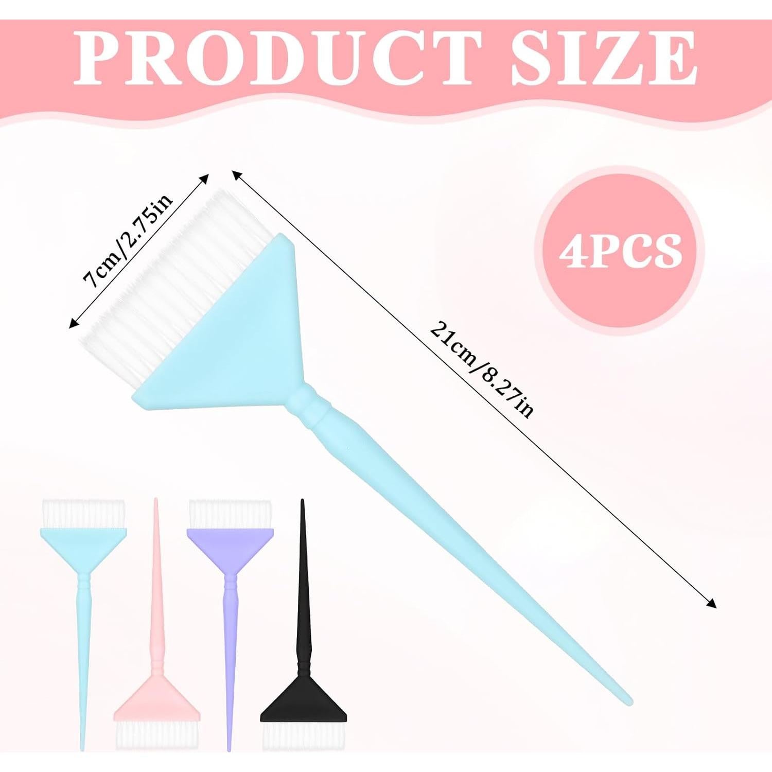 Juego de 4 brochas para tinte de cabello BOHUIZ - Multiusos