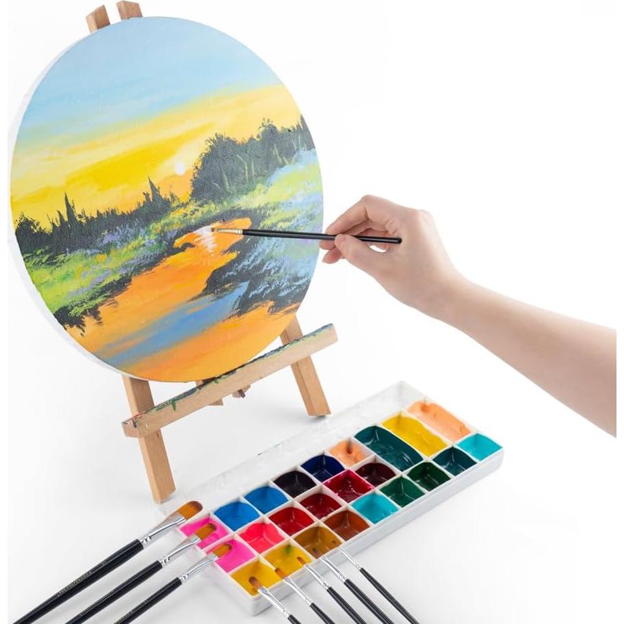 Juego de Pinceles de Cerda Sintética Transon 10 Piezas para Pintura