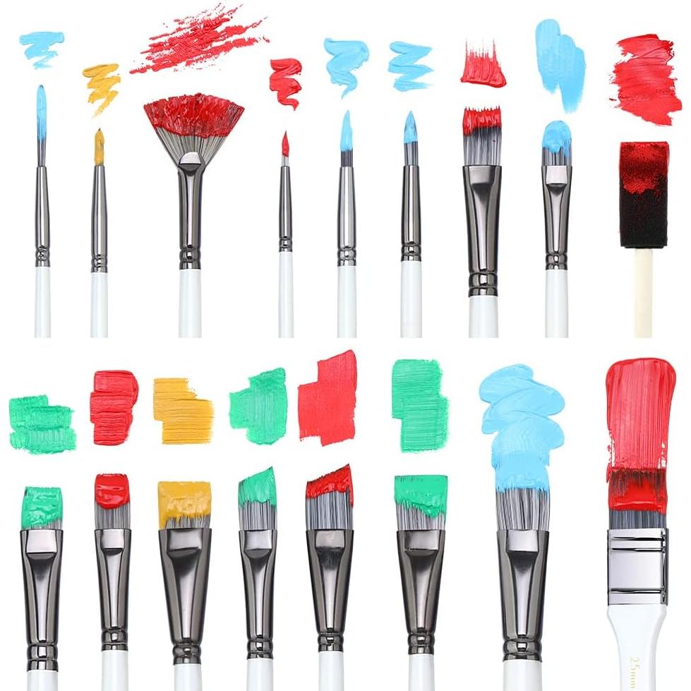 Kit de Pinceles de Pintura Transon 16 Piezas con Estuche