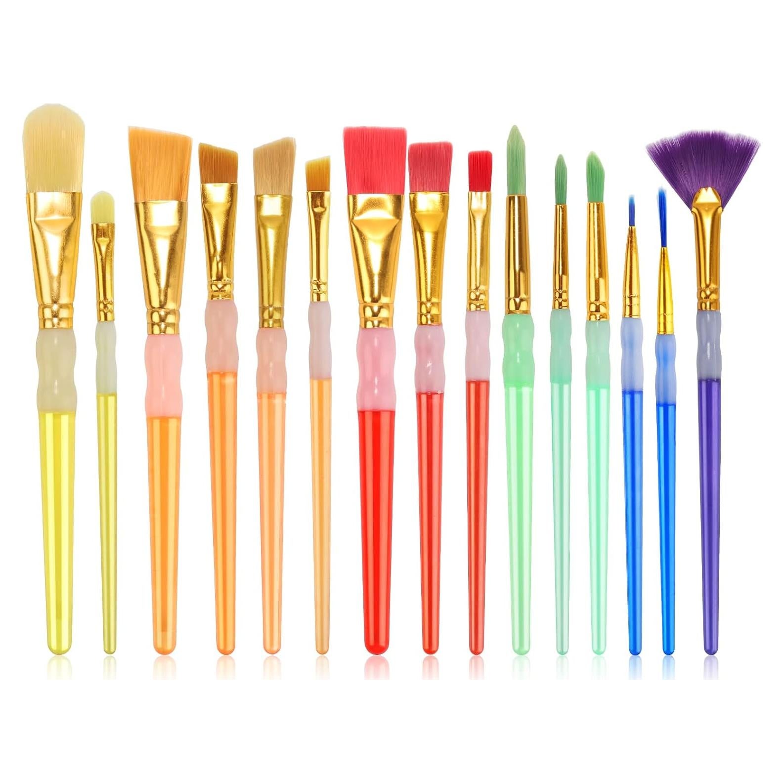 Paquete de 15 Pinceles de Pintura KEVIN&SASA CRAFTS Multicolor