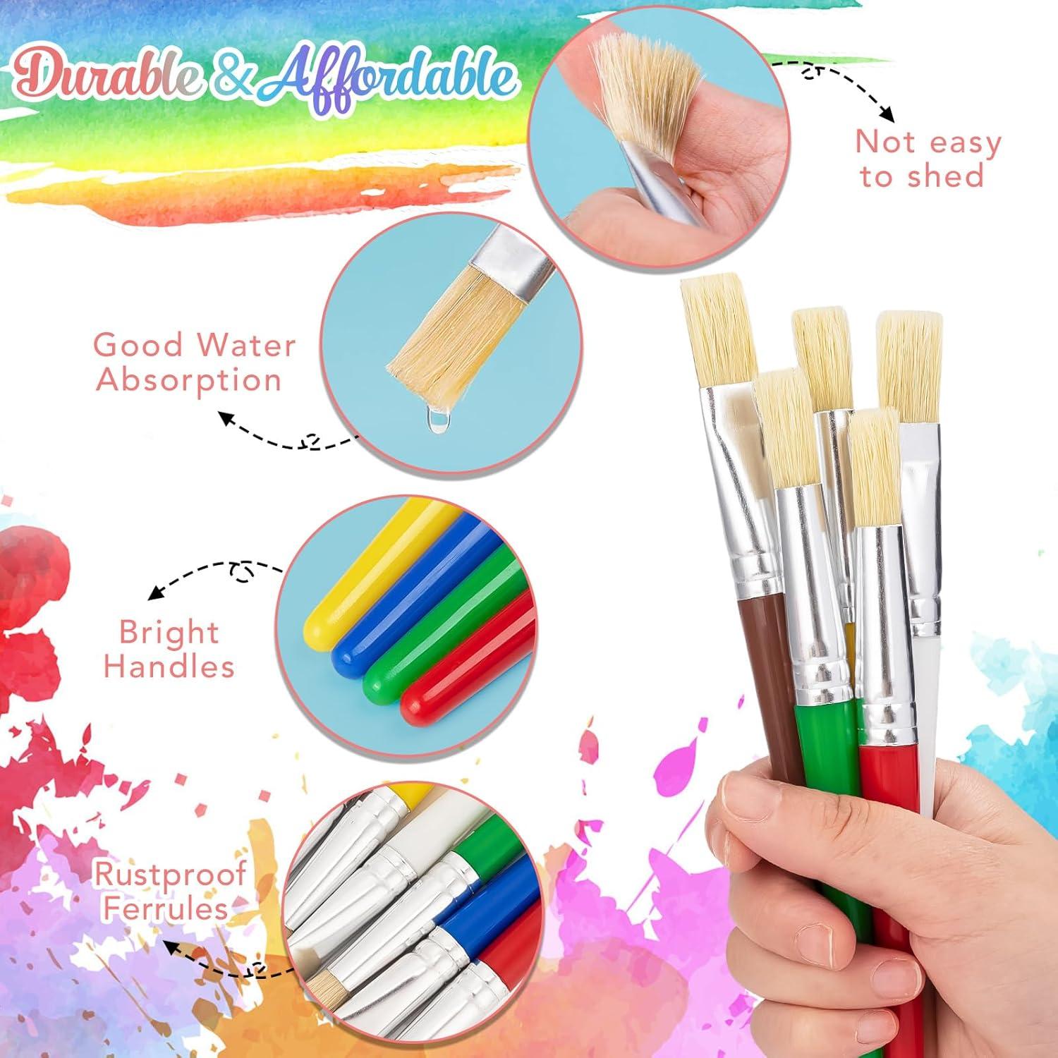 Set de Pinceles de Pintura para Niños YGAOHF - 10 Pcs Lavables