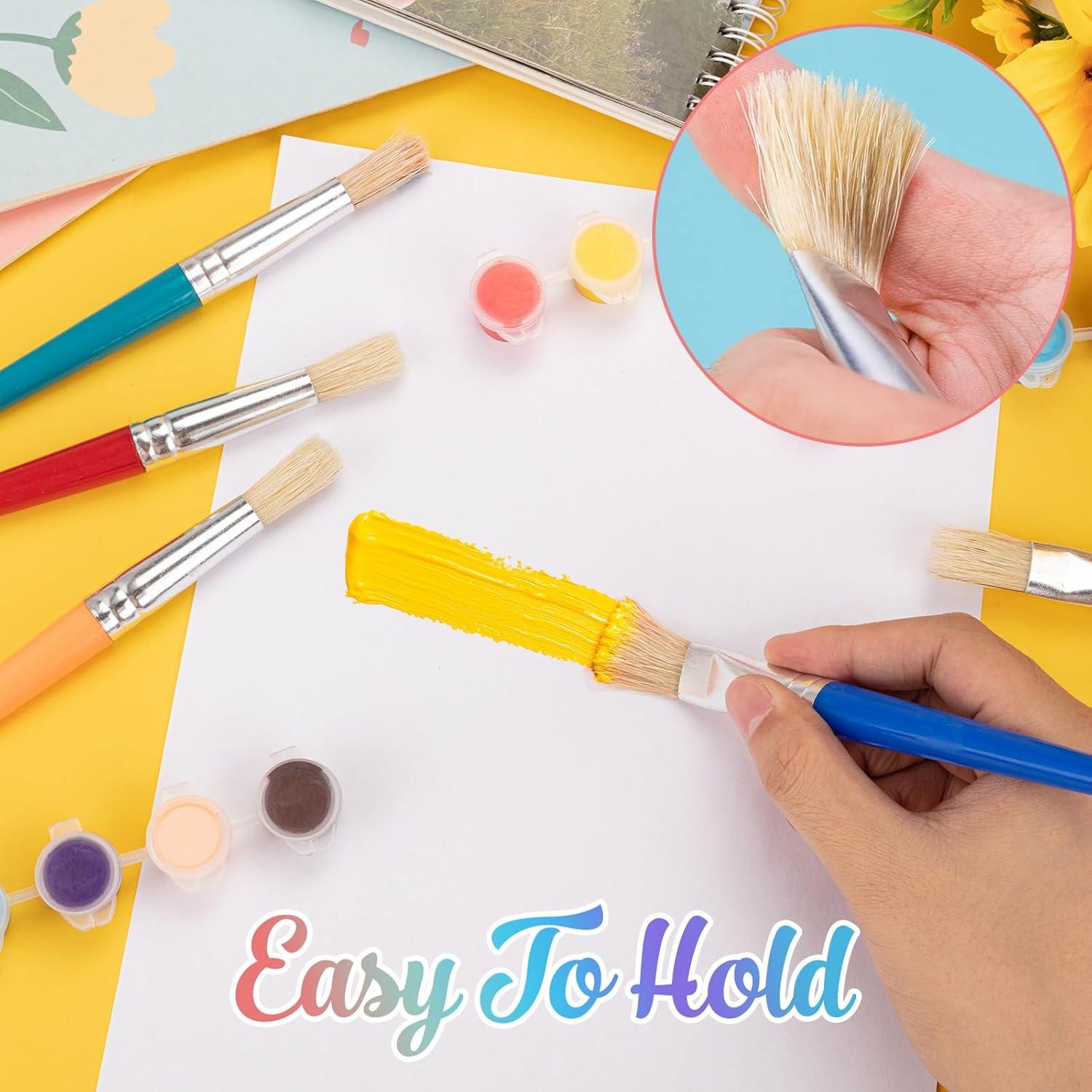 Set de Pinceles de Pintura para Niños YGAOHF - 10 Pcs Lavables