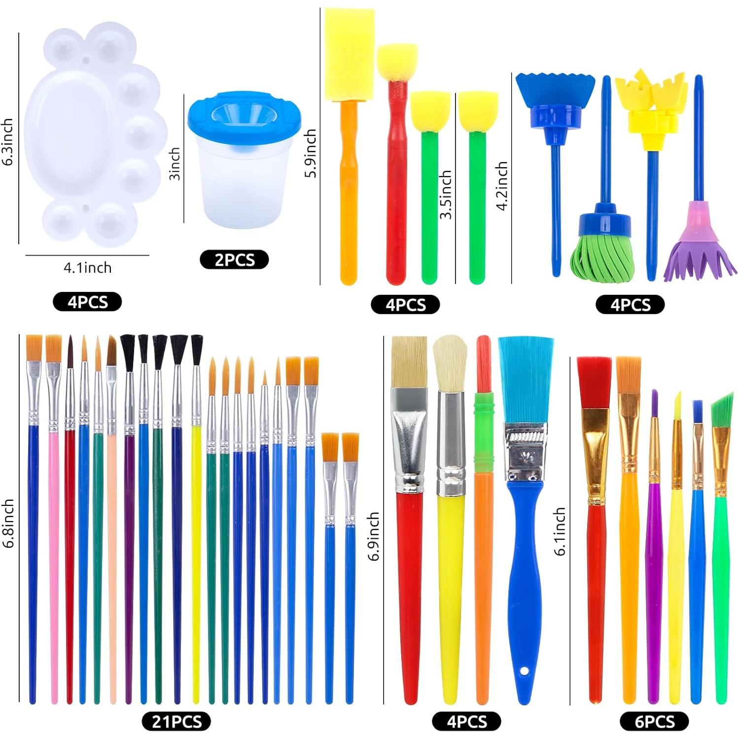 Set de Pinceles de Pintura BigOtters 45PCS para Niños
