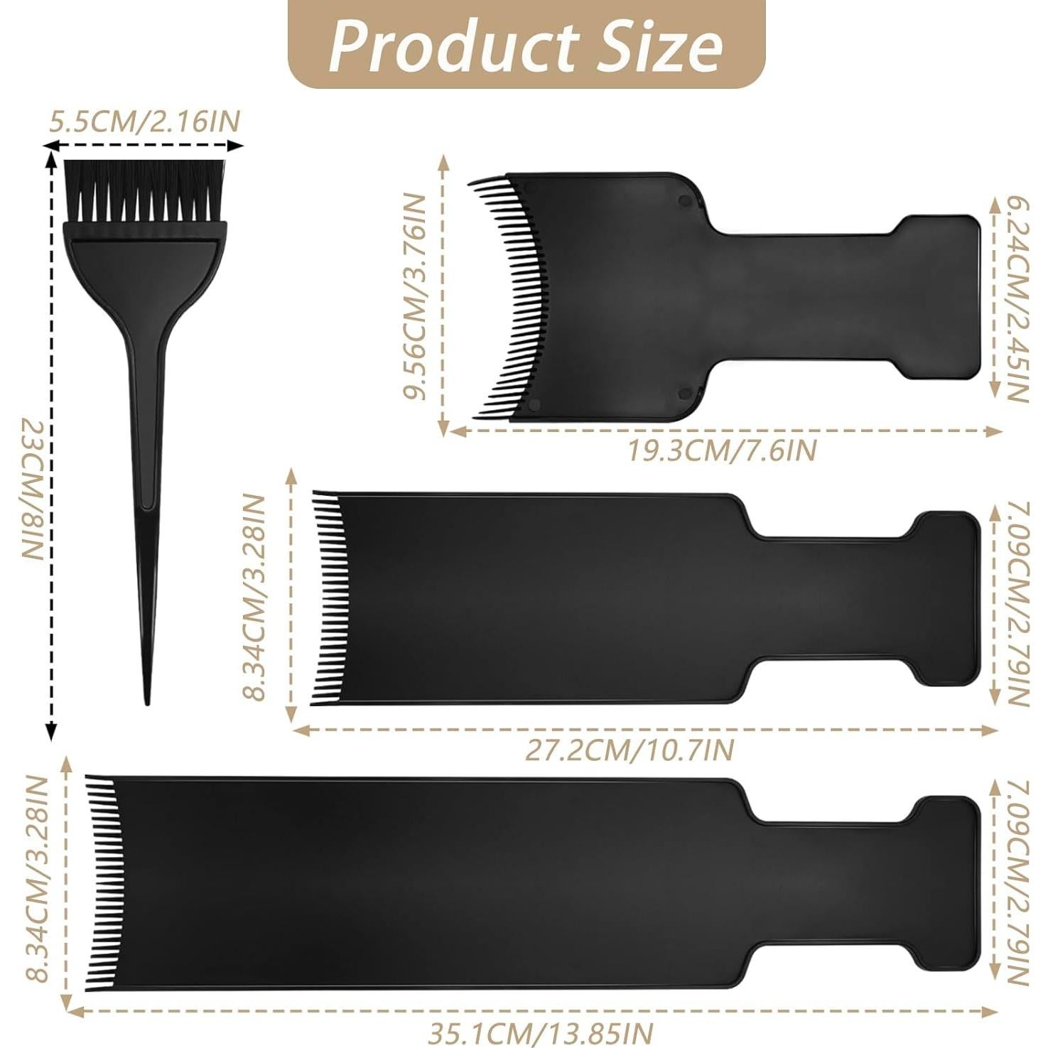 Kit de 4 Piezas de Balayage OXDFK con Cepillo y Tableros