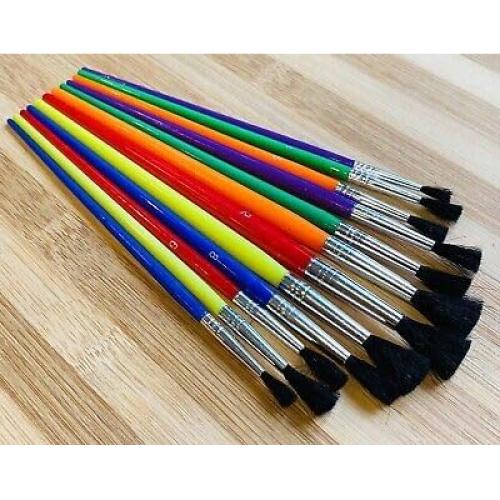 Juego de Pinceles Clásicos Rocky Mountain Goods - 12 Piezas para Niños