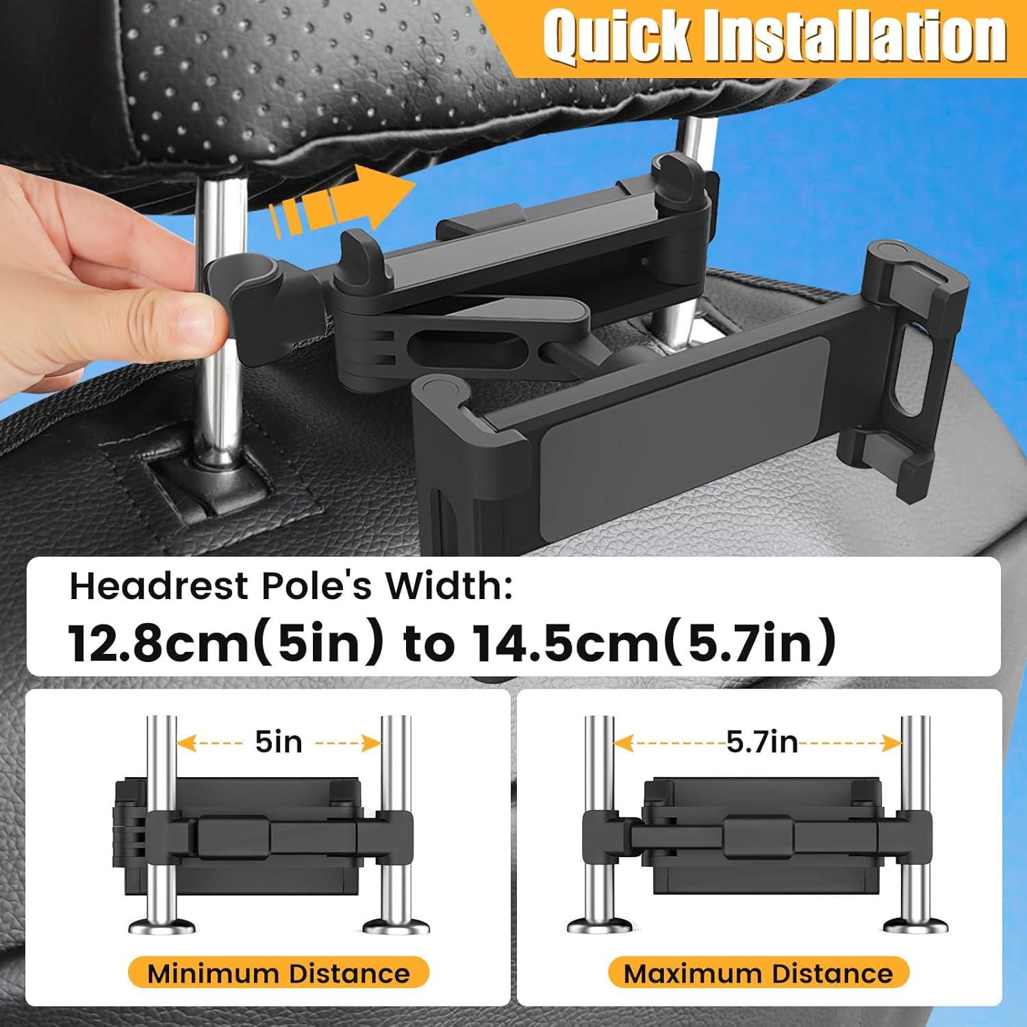 Soporte para Tablet de Coche Najiaxiaowu Ajustable 5.5-18.4"