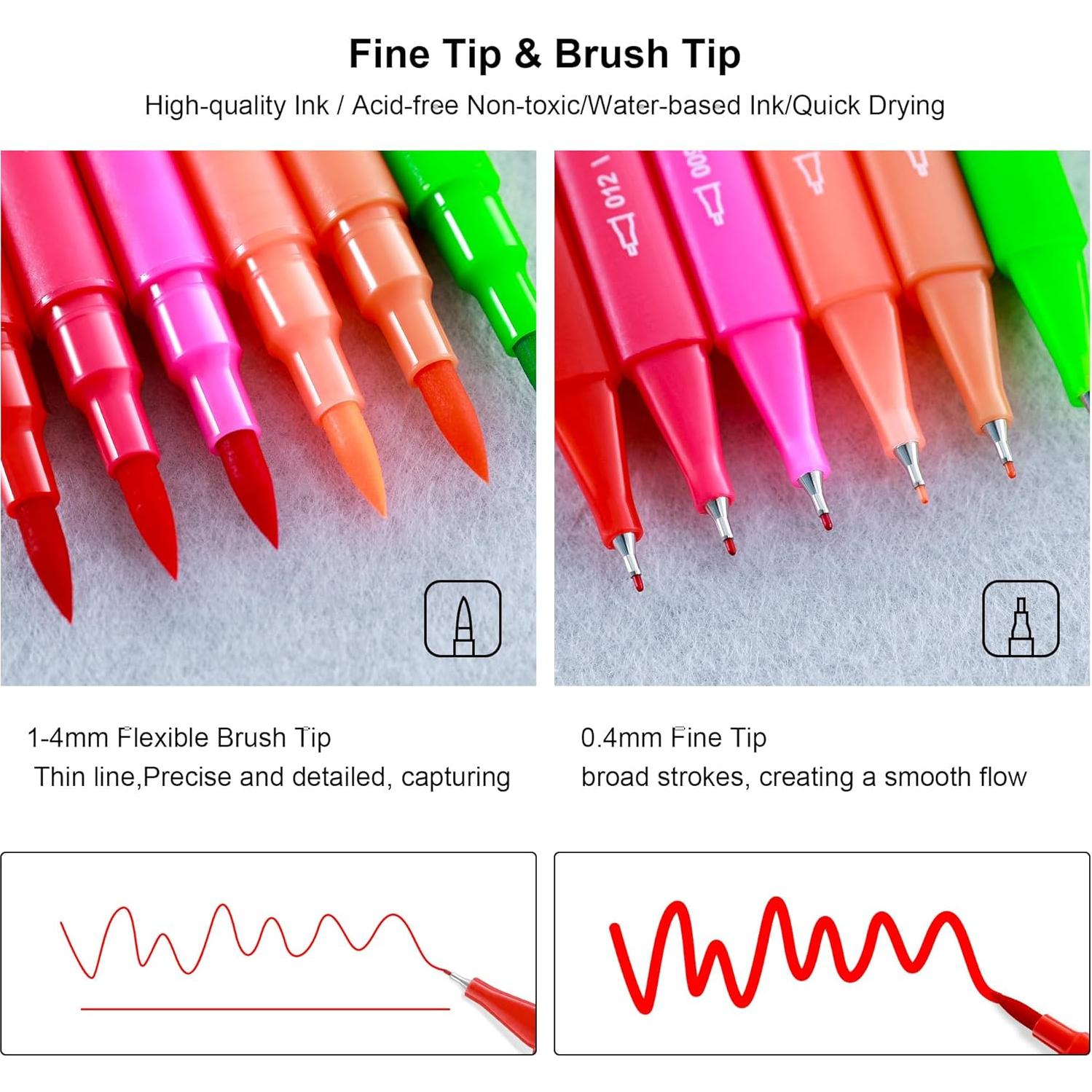 Set de Marcadores de Arte KALOUR 72 Colores Doble Punta