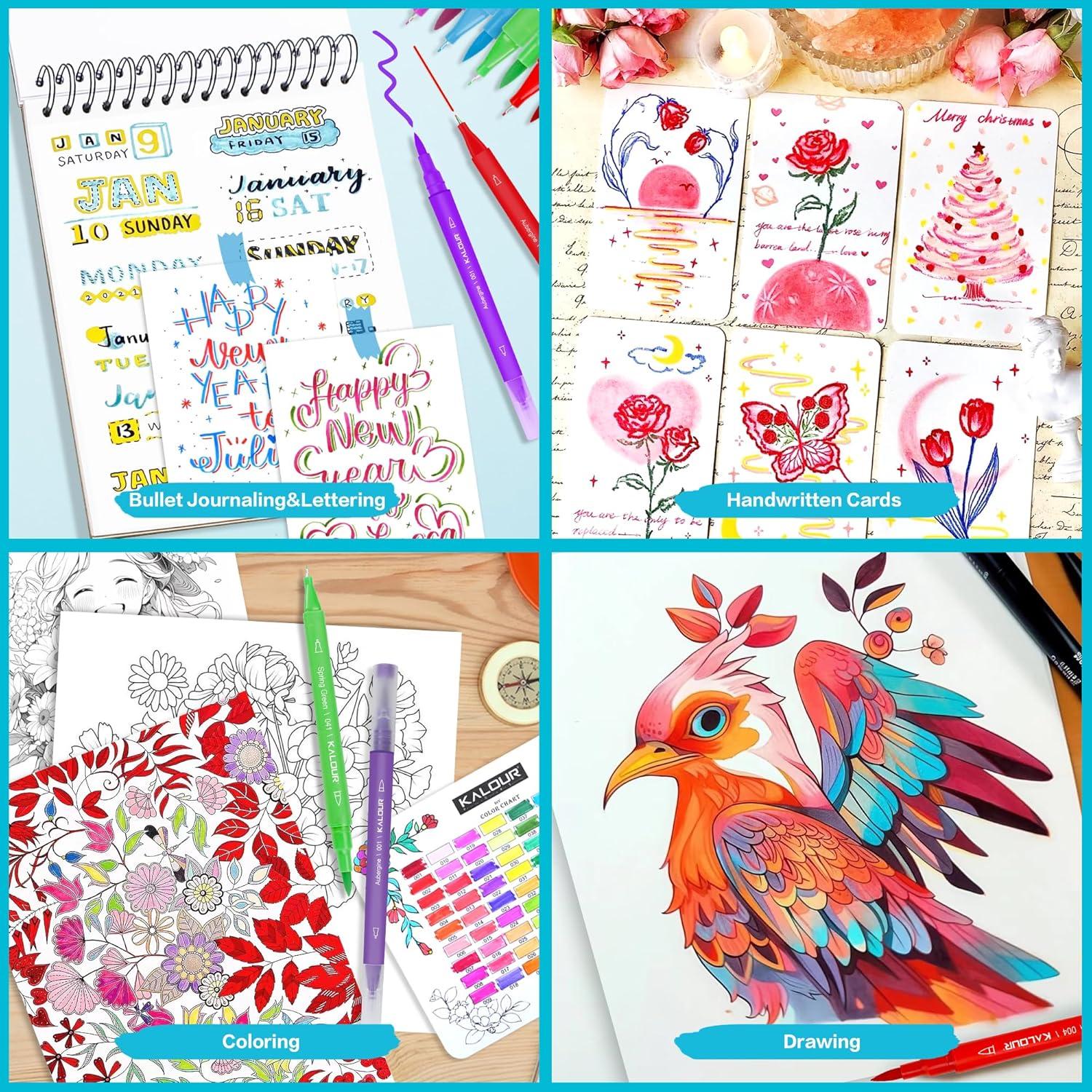 Set de Marcadores de Arte KALOUR 72 Colores Doble Punta