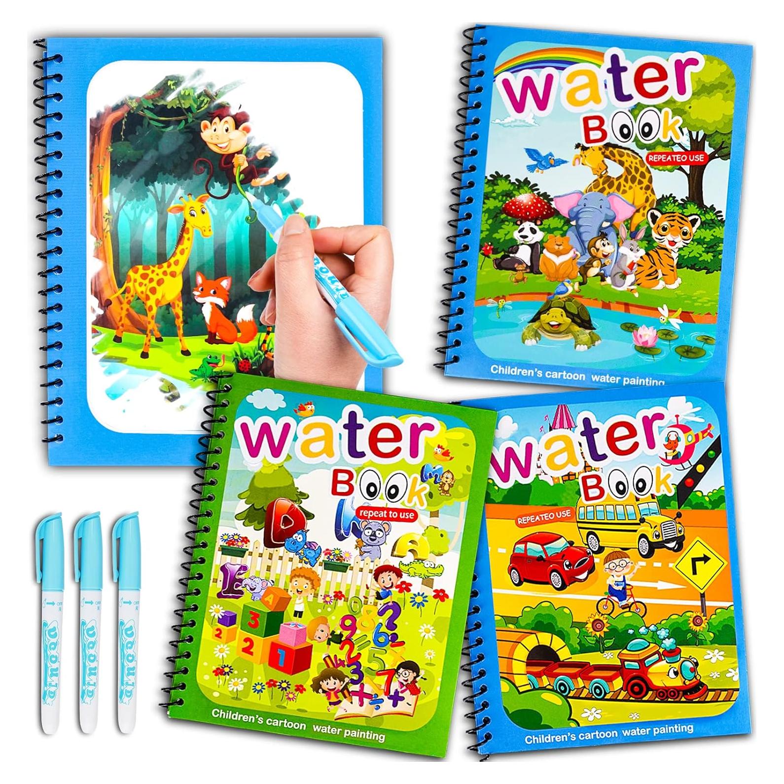 Libros de Pintura con Agua AIRBLOW para Niños 3-5 Años - 3 Paquetes