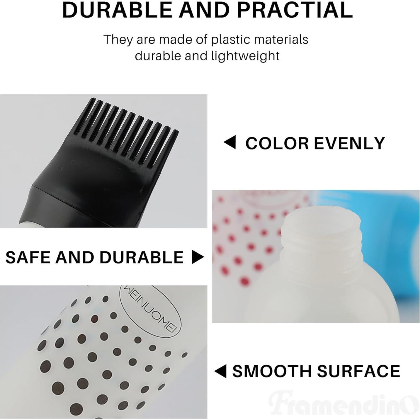 Framendino 3 Pack Botellas Aplicadoras de Tinte 170 g