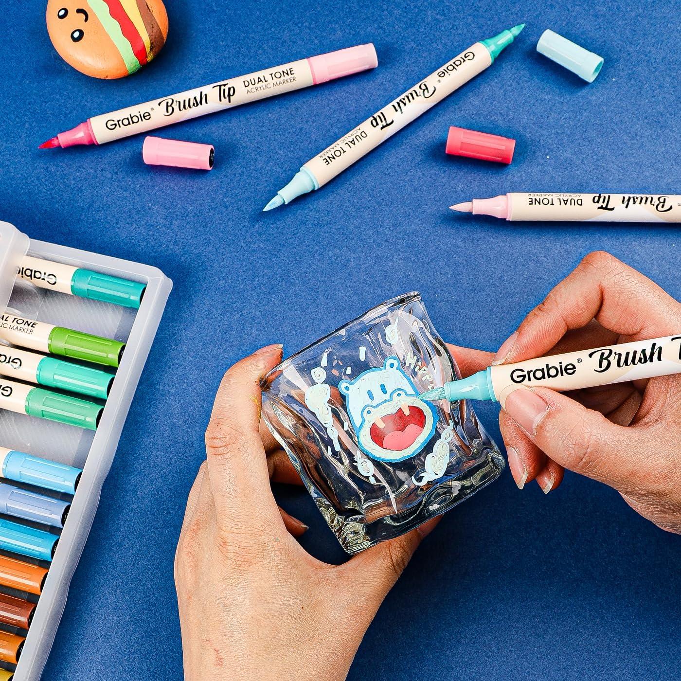 Set de Marcadores Acrílicos Grabie 36 Colores Doble Punta