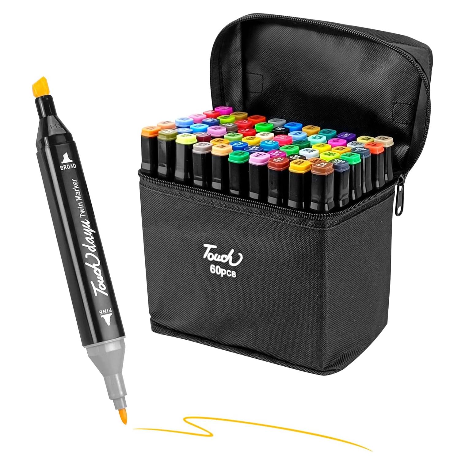 Marcadores de Dibujo GCVOPTON 60 Colores Doble Punta