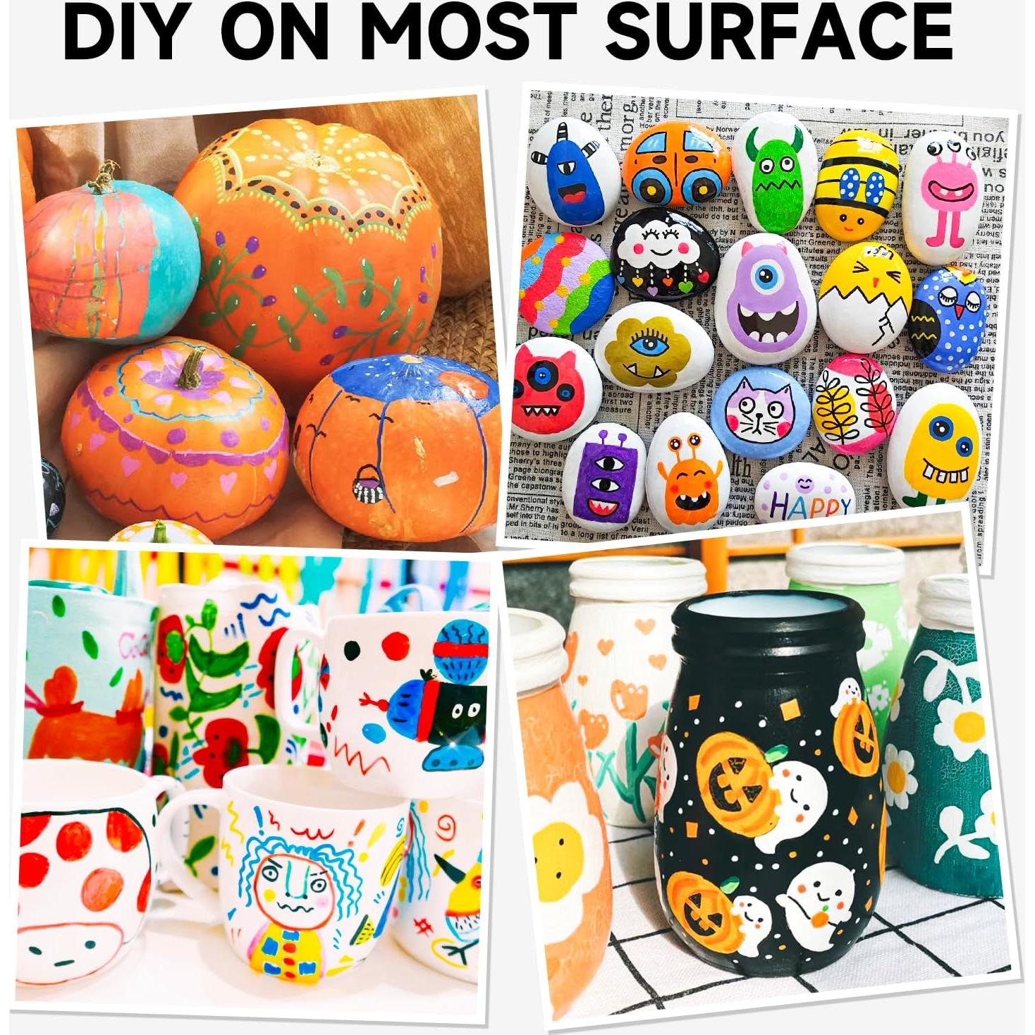 Marcadores de Pintura Acrílica Shuttle Art 28 Colores Doble Punta