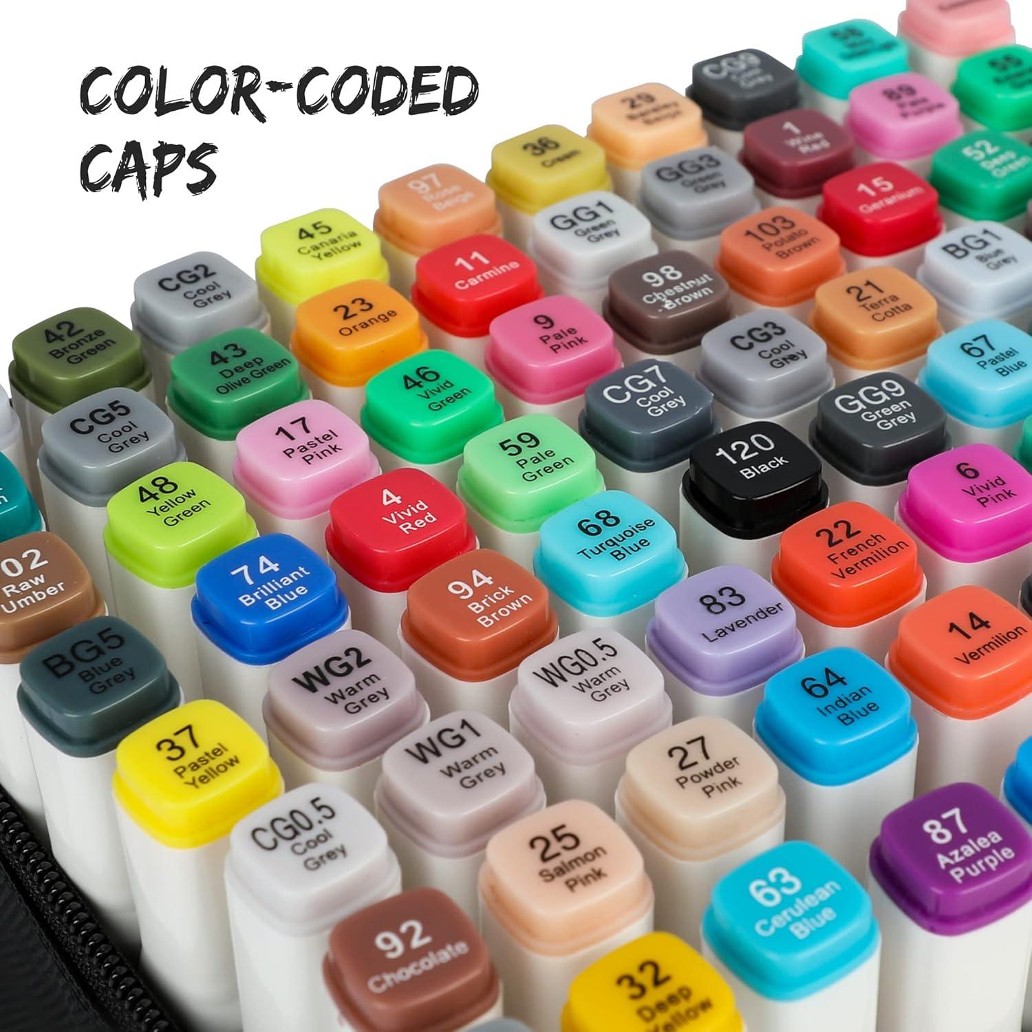 Marcadores de Alcohol Buecs Doble Punta 80 Colores Multicolor