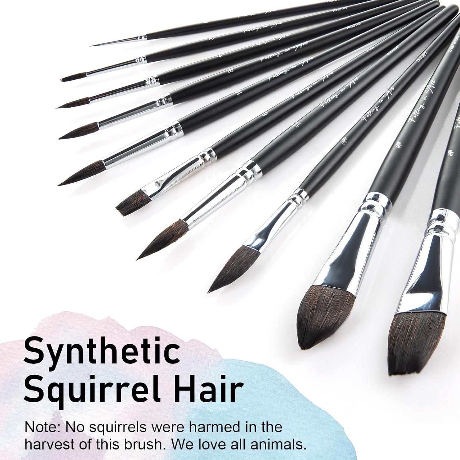 Juego de Pinceles de Acuarela Falling in Art 10 Piezas