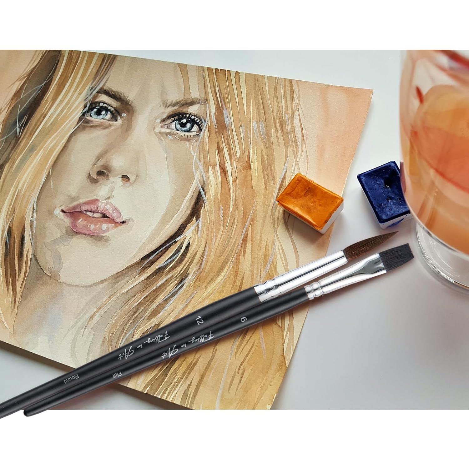 Juego de Pinceles de Acuarela Falling in Art 10 Piezas