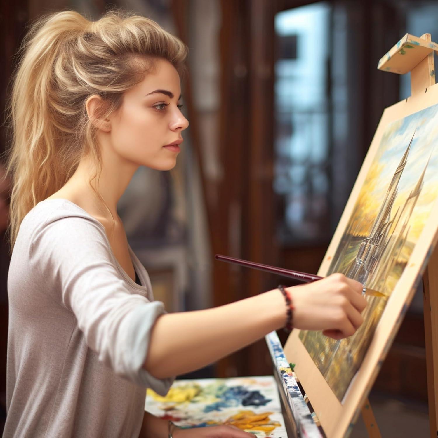 Set de 9 Pinceles de Acuarela Lenbicki - Pelo de Sable Profesional