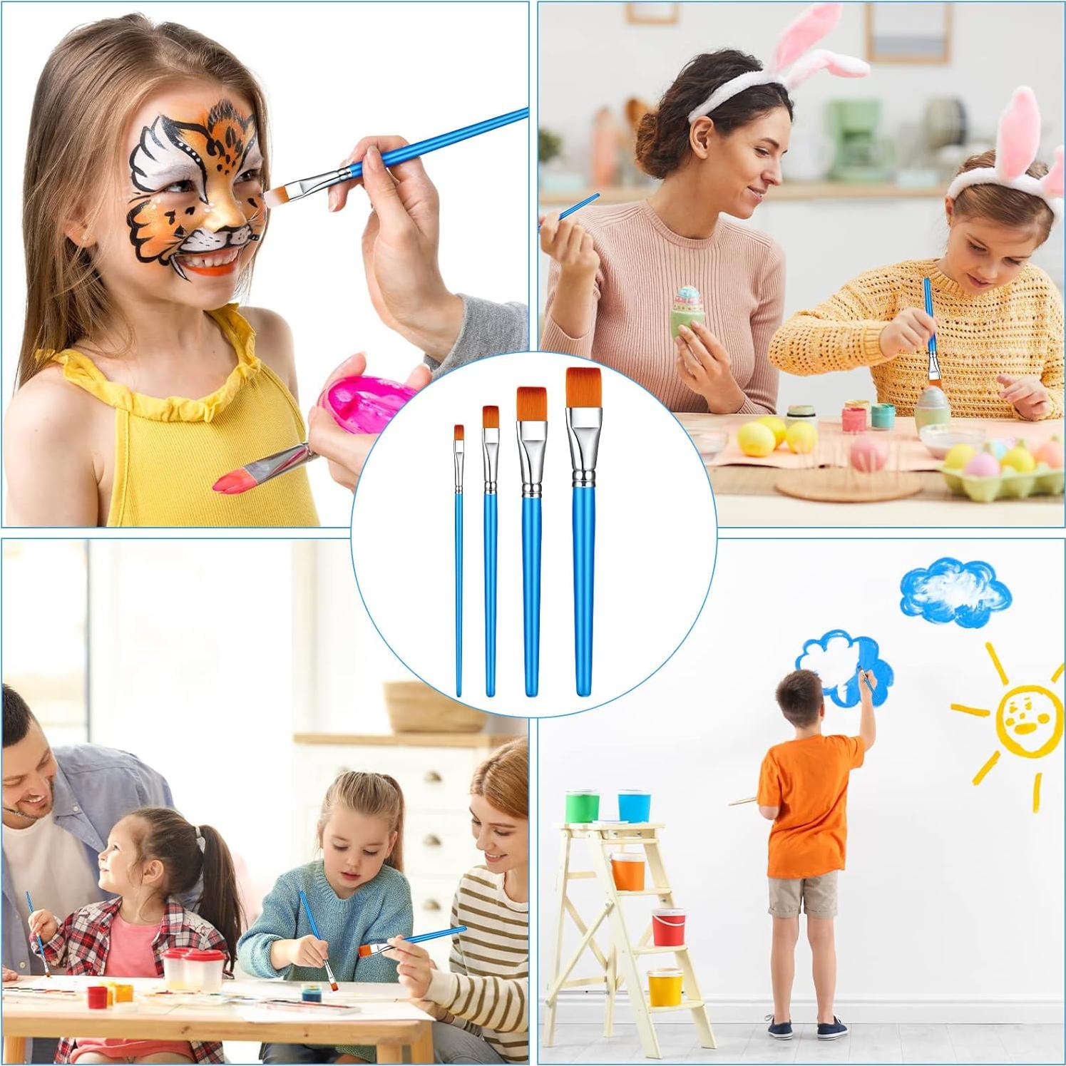 Juego de 48 Pinceles de Pintura Sherr - Acrílico y Acuarela